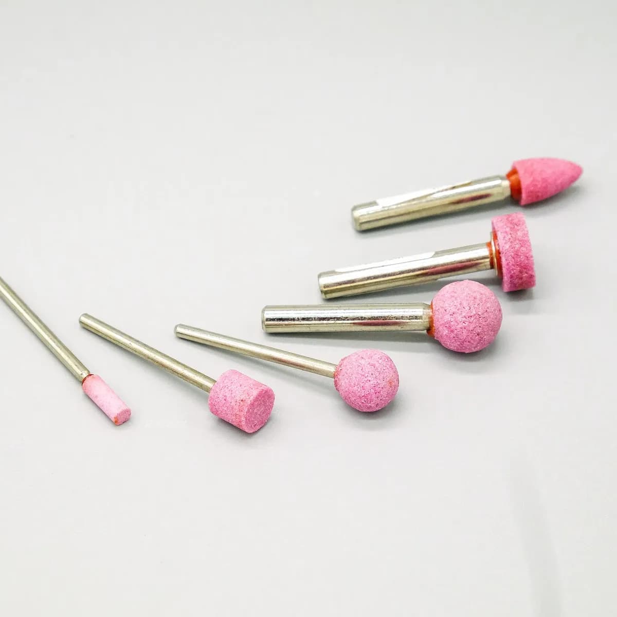 หัวเจียร์ อมยิ้ม มีแกน 1/8" , 1/4" ชุด3ชิ้น